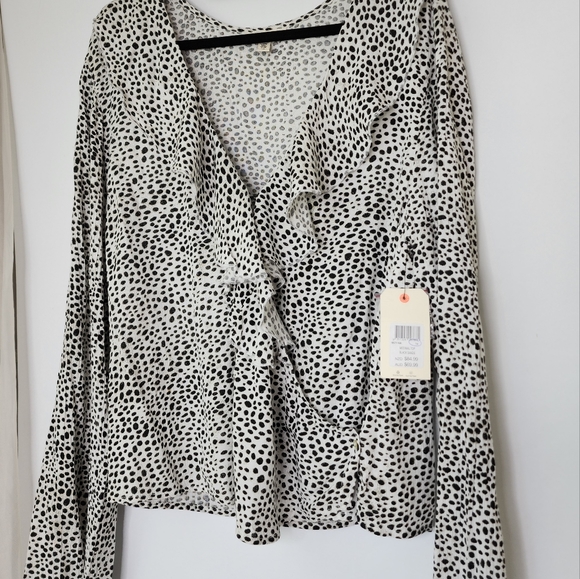 Billabong top crossover long sleeve blouse size 14 NWT - Picture 7 of 12